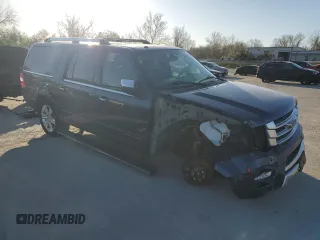 2015 Ford Expedition Max Platinum with VIN 1FMJK1MT5FEF43151, listed as a Copart auction lot 53131875 with 177,190 mi miles and Salvage title. Bid and sale history available at DreamBid. Image 4.