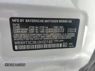2018 BMW X1 xDrive28i with VIN WBXHT3C38J3H32142, listed as a Copart auction lot 48677365 with 0 mi miles and Clean Title. Bid and sale history available at carsss.com. Image 13.