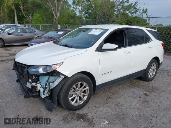 2020 Chevrolet Equinox LT with VIN 3GNAXKEV8LS709926, listed as a IAAI auction lot 41864820 with 59,093 mi miles and . Bid and sale history available at carsss.com. Image 2.