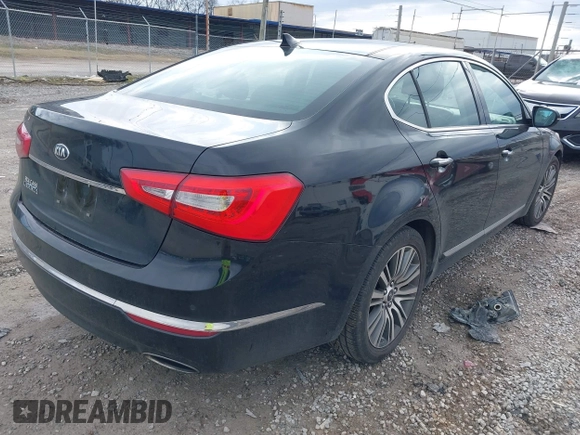 2015 Kia Cadenza Premium with VIN KNALN4D74F5188219, listed as a IAAI auction lot 41530800 with 144,330 mi miles. Bid and sale history available at carsss.com. Image 4.