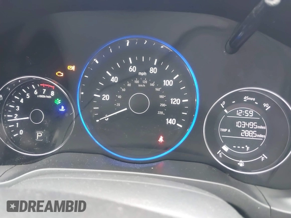 2016 Honda HR-V EX with VIN 3CZRU5H50GM708629, listed as a IAAI auction lot 41402371 with 103,495 mi miles. Bid and sale history available at carsss.com. Image 7.