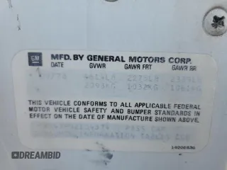 1979 Buick Regal with VIN 4M47H9Z104374, listed as a Copart auction lot 75039904 with 85,162 mi miles and Salvage Title. Bid and sale history available at DreamBid. Image 14.