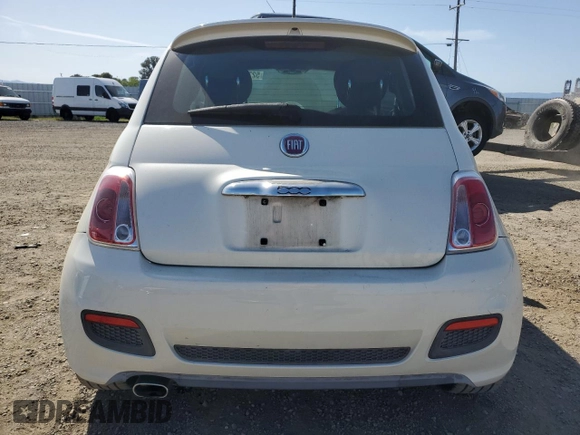 2013 FIAT 500 Sport with VIN 3C3CFFBR4DT624388, listed as a Copart auction lot 52713795 with 106,420 mi miles and Clean Title. Bid and sale history available at carsss.com. Image 6.