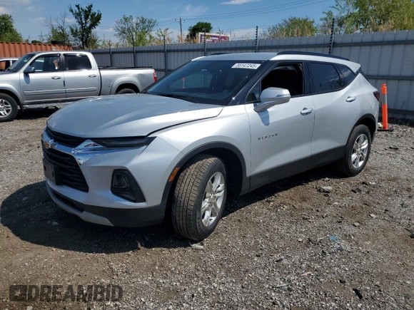2022 Chevrolet Blazer LT with VIN 3GNKBHR40NS165707, listed as a Copart auction lot 56147245 with Not provided miles and Salvage title. Bid and sale history available at DreamBid. Image 1.
