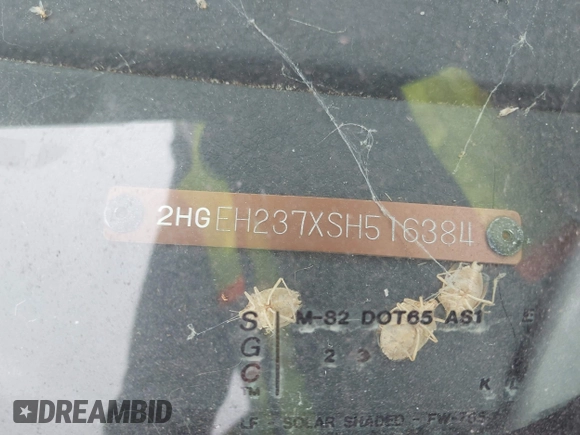 1995 Honda Civic z VIN 2HGEH237XSH516384, wystawiony jako IAAI lot #42193189 z przebiegiem 357 539 mil mil oraz . Historia ofert i sprzedaży dostępna na DreamBid. Obrazek 9.