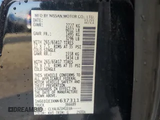 2022 Nissan Frontier Pro-X with VIN 1N6ED1EJXNN637311, listed as a Copart auction lot 45567135 with 60,224 mi miles and Salvage title. Bid and sale history available at DreamBid. Image 12.