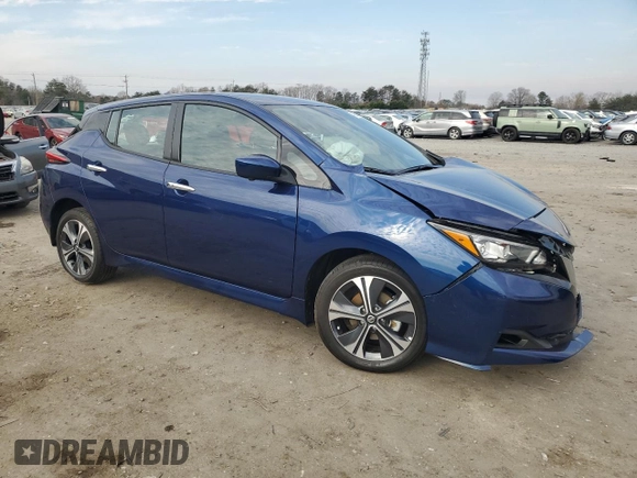 2022 Nissan LEAF SV Plus with VIN 1N4BZ1CV8NC564082, listed as a Copart auction lot 49554945 with 15,394 mi miles and Salvage title. Bid and sale history available at DreamBid. Image 4.
