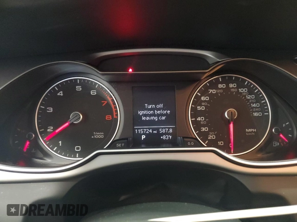 2015 Audi A4 Premium with VIN WAUBFAFL1FN022614, listed as a Copart auction lot 68647674 with 115,724 mi miles and Salvage Title. Bid and sale history available at carsss.com. Image 9.