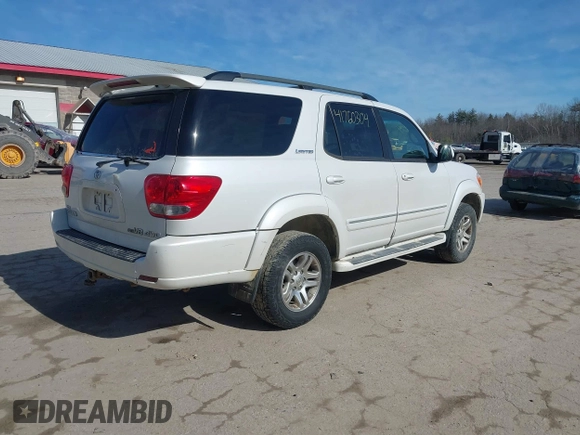 2005 Toyota Sequoia Limited with VIN 5TDBT48AX5S249866, listed as a IAAI auction lot 41760304 with 259,139 mi miles and . Bid and sale history available at DreamBid. Image 4.