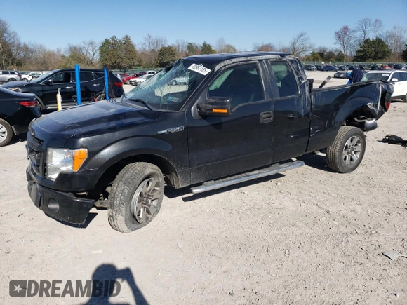 2013 Ford F-150 XL with VIN 1FTFX1CF7DFC08942, listed as a Copart auction lot 49987185 with 113,674 mi miles and Salvage Title. Bid and sale history available at carsss.com. Image 1.