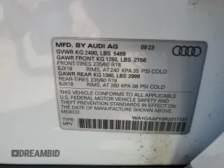 2024 Audi Q5 S line Premium with VIN WA1GAAFY8R2017137, listed as a Copart auction lot 52612505 with 6,078 mi miles and Salvage title. Bid and sale history available at DreamBid. Image 15.