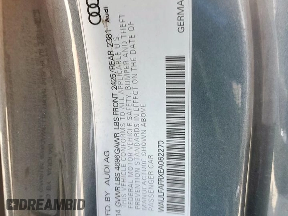 2014 Audi A5 Premium Plus z VIN WAULFAFRXEA062270, wystawiony jako Copart lot #61413405 z przebiegiem 118 172 mil mil oraz Szkoda całkowita • Salvage title. Historia ofert i sprzedaży dostępna na DreamBid. Obrazek 12.