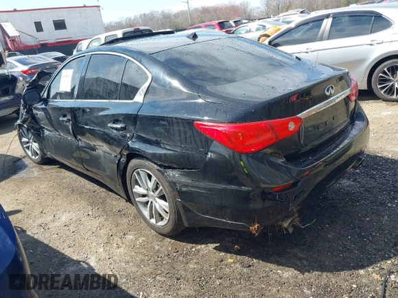 2017 Infiniti Q50 2.0t with VIN JN1CV7ARXHM681506, listed as a IAAI auction lot 41838316 with 98,164 mi miles. Bid and sale history available at carsss.com. Image 3.