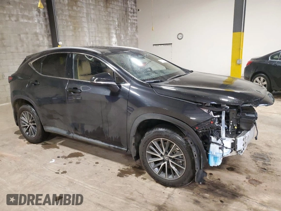 2025 Lexus NX with VIN 2T2GGCEZ5SC066356, listed as a Copart auction lot 47031765 with 3,235 mi miles and Salvage Title. Bid and sale history available at carsss.com. Image 4.