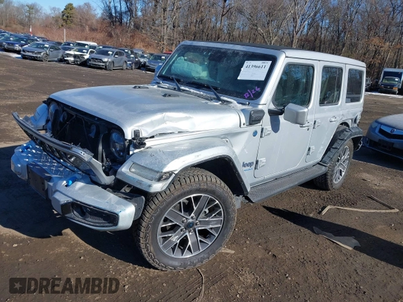 2024 Jeep Wrangler High Altitude z VIN 1C4RJXU65RW161966, wystawiony jako IAAI lot #41396611 z przebiegiem 4 627 mil mil oraz . Historia ofert i sprzedaży dostępna na DreamBid. Obrazek 18.