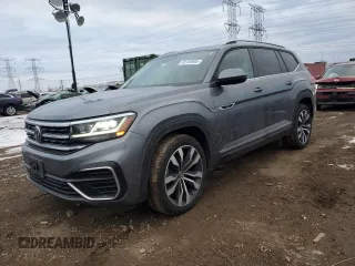 2021 Volkswagen Atlas SEL R-Line with VIN 1V2SR2CA5MC589807, listed as a Copart auction lot 89106905 with 62,864 mi miles and Salvage title. Bid and sale history available at DreamBid. Image 1.