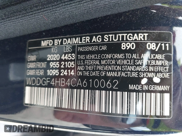 2012 Mercedes-Benz C 250 Sport z VIN WDDGF4HB4CA610062, wystawiony jako IAAI lot #41788952 z przebiegiem 78 183 mil mil oraz . Historia ofert i sprzedaży dostępna na DreamBid. Obrazek 9.