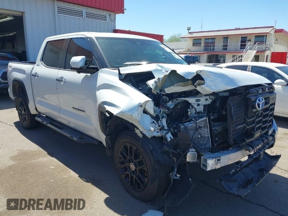 2023 Toyota Tundra Limited Hybrid with VIN 5TFJC5DB9PX020902, listed as a IAAI auction lot 41741897 with 44,921 mi miles and . Bid and sale history available at DreamBid. Image 1.