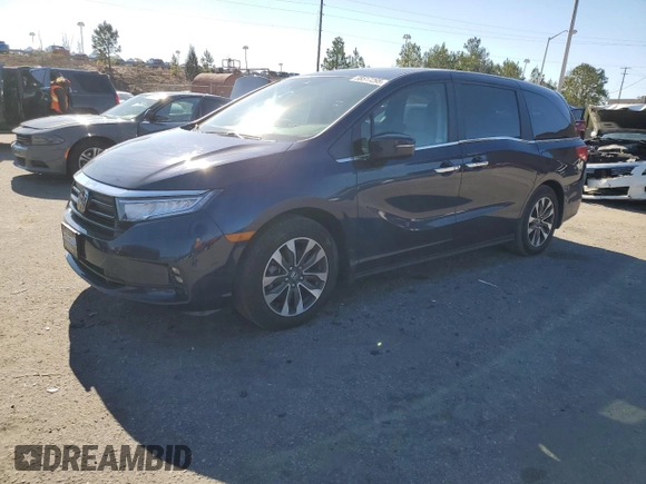 2022 Honda Odyssey EX-L with VIN 5FNRL6H73NB042531, listed as a Copart auction lot 88517295 with 23,926 mi miles and Salvage Title. Bid and sale history available at DreamBid. Image 1.