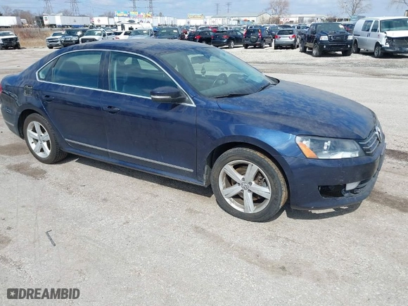 2013 Volkswagen Passat TDI SE w/Sunroof with VIN 1VWBN7A35DC069036, listed as a IAAI auction lot 41877869 with 130,242 mi miles. Bid and sale history available at carsss.com. Image 1.