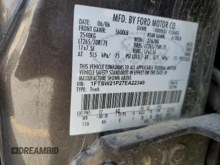 2007 Ford F-250 XL with VIN 1FTSW21P27EA22349, listed as a Copart auction lot 64703015 with 210,396 mi miles and Salvage title. Bid and sale history available at DreamBid. Image 12.