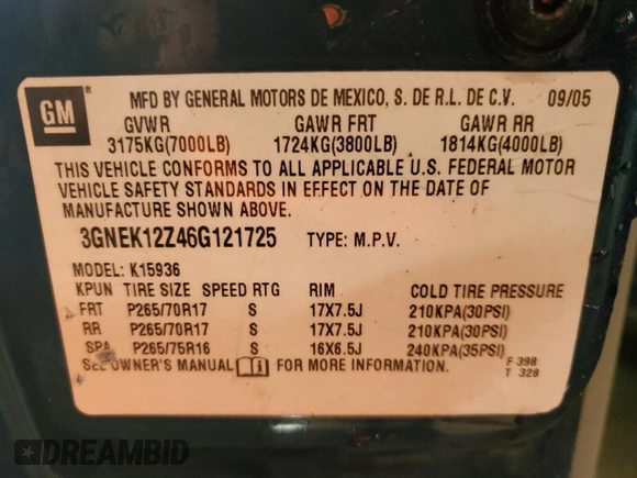 2006 Chevrolet Avalanche Z71 with VIN 3GNEK12Z46G121725, listed as a Copart auction lot 80238814 with 208,976 mi miles and Salvage Title. Bid and sale history available at carsss.com. Image 12.