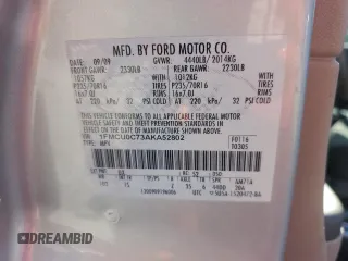 2010 Ford Escape XLS with VIN 1FMCU0C73AKA52802, listed as a Copart auction lot 60100185 with 141,541 mi miles and Clean title. Bid and sale history available at DreamBid. Image 13.