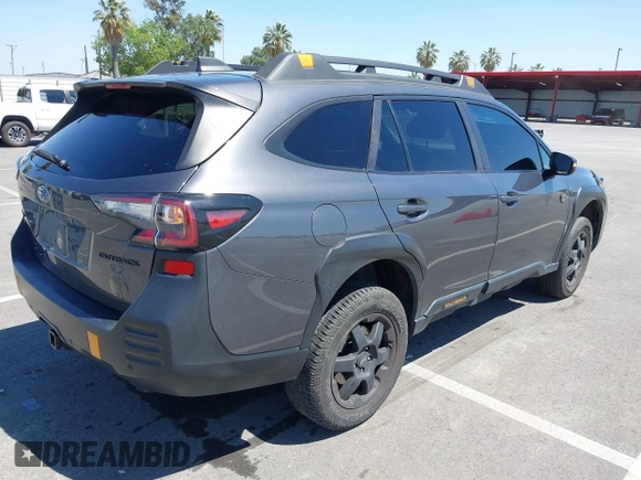 2023 Subaru Outback Wilderness with VIN 4S4BTGUD9P3119756, listed as a IAAI auction lot 42206143 with 33,502 mi miles and . Bid and sale history available at DreamBid. Image 4.