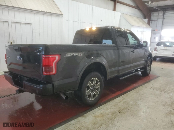 2015 Ford F-150 XLT with VIN 1FTEX1EP1FFD11763, listed as a Copart auction lot 50168165 with 133,670 mi miles and Salvage Title. Bid and sale history available at carsss.com. Image 3.