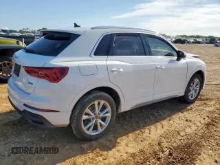 2023 Audi Q3 S line Premium with VIN WA1DECF35P1054849, listed as a Copart auction lot 58766615 with 43,588 mi miles and Salvage title. Bid and sale history available at DreamBid. Image 3.