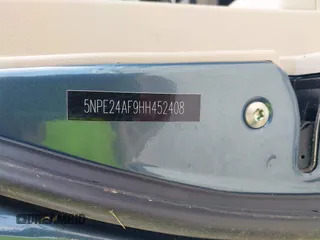 2017 Hyundai Sonata SE with VIN 5NPE24AF9HH452408, listed as a IAAI auction lot 42039484 with 105,004 mi miles. Bid and sale history available at carsss.com. Image 9.