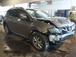 2012 Nissan Murano SV with VIN JN8AZ1MW9CW224792, listed as a IAAI auction lot 41583163 with 132,474 mi miles and . Bid and sale history available at carsss.com. Image 1.