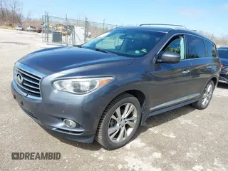 2013 Infiniti JX35 with VIN 5N1AL0MM5DC341869, listed as a IAAI auction lot 41921935 with 126,897 mi miles and . Bid and sale history available at DreamBid. Image 2.