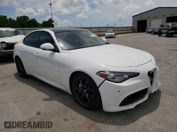 2018 Alfa Romeo Giulia Ti Sport with VIN ZARFAECN2J7574867, listed as a Copart auction lot 49233182 with 42,386 mi miles and Salvage Title. Bid and sale history available at carsss.com. Image 1.