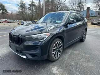 2021 BMW X1 xDrive28i with VIN WBXJG9C07M5T90381, listed as a Copart auction lot 52593635 with 40,611 mi miles and Clean Title. Bid and sale history available at carsss.com. Image 1.