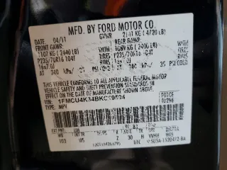 2011 Ford Escape Hybrid z VIN 1FMCU4K34BKC19594, wystawiony jako Copart lot #49479845 z przebiegiem 399 809 mil mil oraz Szkoda całkowita • Salvage title. Historia ofert i sprzedaży dostępna na DreamBid. Obrazek 13.