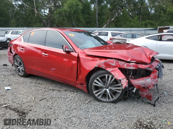 2021 Infiniti Q50 Sensory with VIN JN1EV7CP4MM700307, listed as a Copart auction lot 67297684 with Not provided miles and Non repairable. Bid and sale history available at DreamBid. Image 4.
