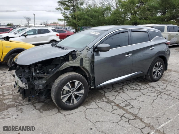 2022 Nissan Murano S with VIN 5N1AZ2AS4NC123565, listed as a Copart auction lot 80870634 with 31,719 mi miles and Salvage Title. Bid and sale history available at carsss.com. Image 1.