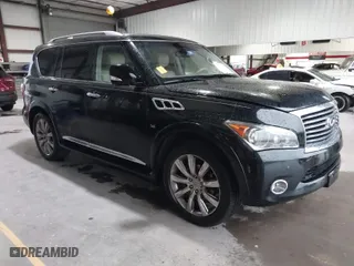 2014 Infiniti QX80 with VIN JN8AZ2NF9E9555118, listed as a IAAI auction lot 41168367 with NaN miles. Bid and sale history available at carsss.com. Image 1.