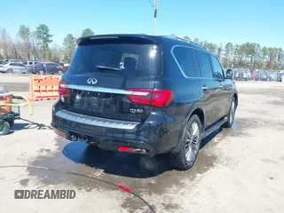 2019 Infiniti QX80 Luxe with VIN JN8AZ2NE1K9234497, listed as a IAAI auction lot 41833481 with 126,754 mi miles and . Bid and sale history available at DreamBid. Image 4.