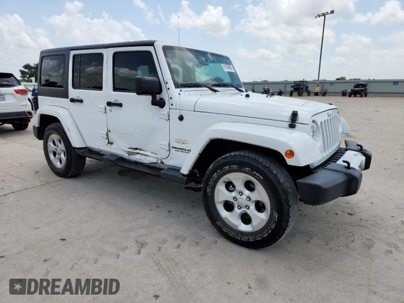 2014 Jeep Wrangler Unlimited Sahara with VIN 1C4BJWEG5EL309502, listed as a Copart auction lot 61804885 with 60,683 mi miles and Salvage title. Bid and sale history available at DreamBid. Image 4.