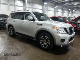 2018 Nissan Armada SL with VIN JN8AY2NC7J9551667, listed as a Copart auction lot 43334445 with 117,435 mi miles and Salvage Title. Bid and sale history available at carsss.com. Image 4.