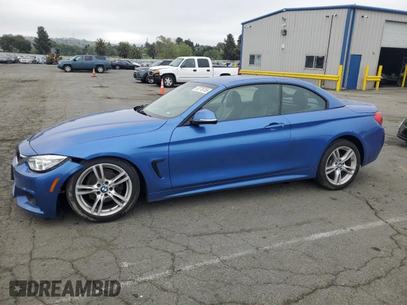 2015 BMW 4 Series 428i with VIN WBA3V7C54FP771931, listed as a Copart auction lot 53778755 with 51,411 mi miles and Salvage Title. Bid and sale history available at carsss.com. Image 1.