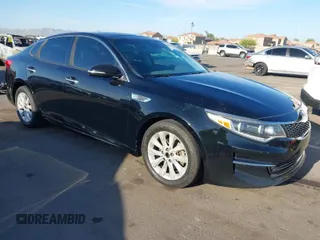 2016 Kia Optima EX with VIN 5XXGU4L38GG032056, listed as a IAAI auction lot 42013867 with 145,466 mi miles. Bid and sale history available at carsss.com. Image 1.