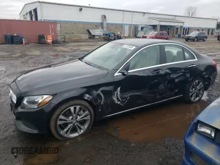 2017 Mercedes-Benz C with VIN 55SWF4JB9HU196631, listed as a Copart auction lot 52752505 with 84,367 mi miles and Salvage Title. Bid and sale history available at carsss.com. Image 1.