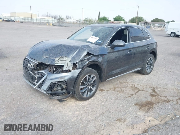 2023 Audi Q5 S line Premium Plus with VIN WA1EAAFY3P2145953, listed as a IAAI auction lot 42077197 with 22,415 mi miles and . Bid and sale history available at DreamBid. Image 17.