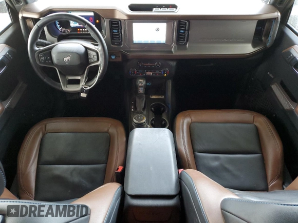 2022 Ford Bronco with VIN 1FMDE5BH1NLB79900, listed as a Copart auction lot 49434105 with 34,331 mi miles and Salvage Title. Bid and sale history available at DreamBid. Image 8.