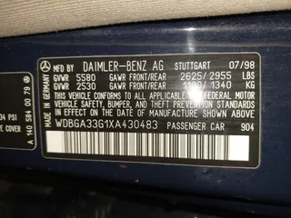 1999 Mercedes-Benz S 320/430/500 z VIN WDBGA33G1XA430483, wystawiony jako IAAI lot #42264808 z przebiegiem 156 915 mil mil oraz . Historia ofert i sprzedaży dostępna na DreamBid. Obrazek 9.