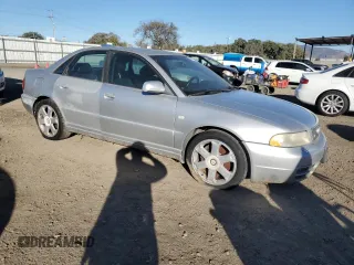 2001 Audi S4 with VIN WAURD68D31A020659, listed as a Copart auction lot 88546765 with 182,043 mi miles and Clean Title. Bid and sale history available at carsss.com. Image 4.