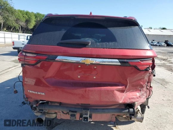 2022 Chevrolet Traverse LT Cloth with VIN 1GNERGKW7NJ145521, listed as a Copart auction lot 56383565 with 37,888 mi miles and Salvage title. Bid and sale history available at DreamBid. Image 6.